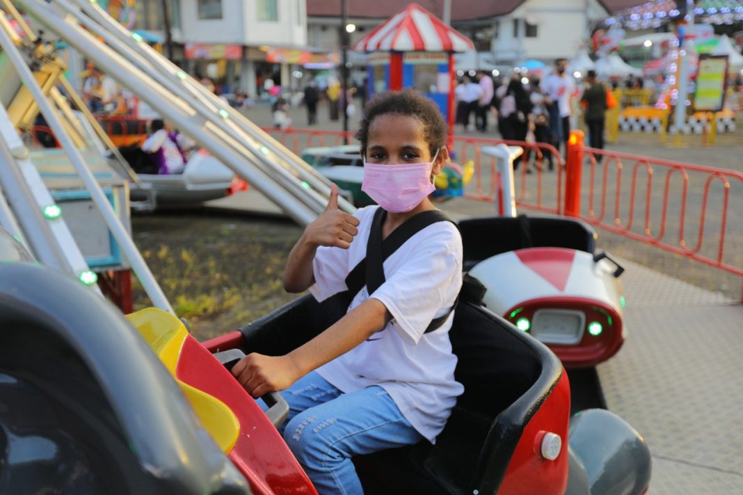 Momen keceriaan anak-anak panti asuhan di Jakarta Fair