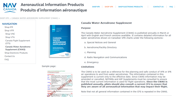 geotimes - Seaplane Base Management at Vancouver Harbor Flight Centre. Lessons Learned from Canada - Canada Water Aerodrome Supplement (CWAS)