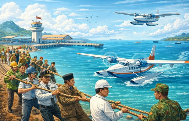 geotimes - Membangun Ekosistem Seaplane dan Bandara Perairan dalam Satu Tarikan Visi Pembangunan Melalui Gotong Royong dan Semangat Asta Cita